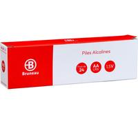 Bruneau - Pack de 24 piles Alcalines AA/LR06 - 1,5 - Piles LR6 - AA - Bruneau