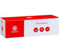 Bruneau - Pack de 48 piles Alcalines AA/LR06 - 1,5 - Piles LR6 - AA - Bruneau