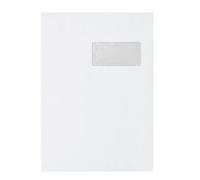 Bruneau - Pochette vélin blanc 229 x 324 mm 90 g avec fenêtre 50 x 100 mm - Boîte de 250 - Pochettes standards - Bruneau
