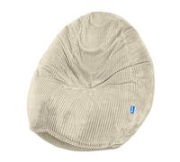 Bruni Classico Cord M Beige - Pouf Poire en Velours Côtelé avec Remplissage, Bean Bag Intérieur Souple pour Salon et Chambre, Housse Lavable en Machine, Adultes et Enfants