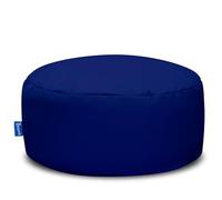 Bruni Pouf M en bleu roi - Pouf rond pour intérieur et extérieur comme repose-pieds, coussin de yoga, coussin de méditation