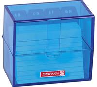 Brunnen 102058033 Index Card Box 8 x 7.5 x 4.8 cm for A8 Index Cards Polystyrene Azure Colour Code