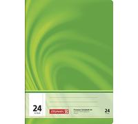 Brunnen 104472402 Vivendi Cahier d'écolier Scolaire, 16 feuilles blanches avec marge et linéature 24