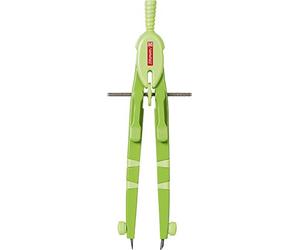 Brunnen 104954090 Peak 4 Compas à réglage rapide dans un étui en plastique incassable avec couvercle transparent Kiwi Code Kiwi Peak 4 pour cercles jusqu'à Ø 38 cm