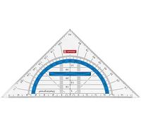 Brunnen 104975933 Colour Code Triangle de géométrie incassable avec poignée ergonomique Bleu azur 16 cm