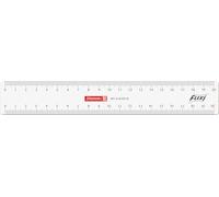 Brunnen 104987020 Règle flexible pour l'école et le bureau 20 cm incassable transparente pour gauchers et droitiers