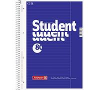 Brunnen 106792518 1067925 Student Lot de 5 bloc-notes ligné Linéature 25 70 g/m² 80 pages