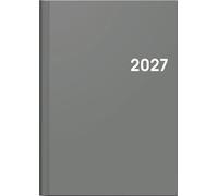 BRUNNEN 1079661637 Buchkalender Mod. 796 2027 A5, Kunststoff, grau