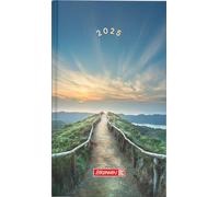 BRUNNEN Agenda de poche modèle 756 (2025) « Mountain Trail », 2 pages = 1 semaine, A6, 144 pages, couverture graphique, multicolore