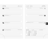 BRUNNEN Agenda hebdomadaire de rechange, modèle 723 (2025), 2 pages = 1 semaine, A7, 160 pages