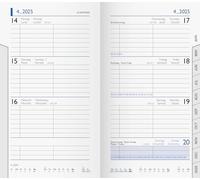 BRUNNEN Agenda hebdomadaire de rechange, Planning Hebdomadaire, modèle 756 (2025), 2 pages = 1 semaine, format A6, 144 pages, blanc