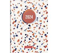 BRUNNEN Agenda hebdomadaire Sprinkle, modèle 731 2024, 2 pages = 1 semaine, taille de la feuille 10 x 14 cm, blanc