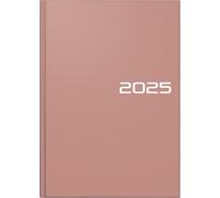BRUNNEN Agenda modèle 795 (2025), Planificateur Mensuel, Planning Hebdomadaire, 1 page = 1 jour, A5, 352 pages, couverture graphique, caramel