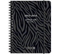 BRUNNEN Agenda scolaire 2023/2024 2 pages = 1 semaine A6 Noir