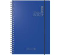 BRUNNEN Agenda scolaire 2025/2026, 2 pages = 1 semaine, format A4, 224 pages, couverture en plastique, bleu