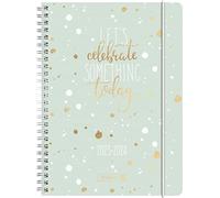 BRUNNEN Agenda scolaire Celebrate 2023/2024 2 pages = 1 semaine A5 menthe