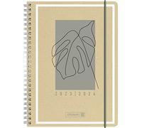 BRUNNEN Agenda scolaire Jungle Leaf 2023/2024 2 pages = 1 semaine A5 Naturel