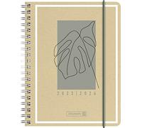 BRUNNEN Agenda scolaire Jungle Leaf 2023/2024 2 pages = 1 semaine A6 naturel