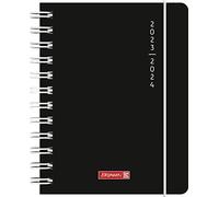 BRUNNEN Agenda scolaire « Plain Black » 2023/2024, 1 page = 1 jour, A6, noir