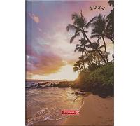 BRUNNEN Agenda Scolaire Semainier « Sunset » modèle 796 2024 2 pages = 1 semaine format feuille 14,8 x 20,8 cm multicolore