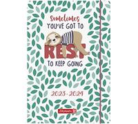 BRUNNEN Agenda scolaire Sloth 20232024 Planning Hebdomadaire 2 pages = 1 semaine A5 Blancbleu