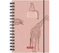 BRUNNEN Agenda scolaire « Wild Animals » 2023/2024 1 page = 1 jour A5 rose : 1 page = 1 jour = 1 jour, samedi + solo sur une page