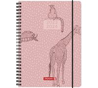 BRUNNEN Agenda semainier 2023/2024 « Wild Animals » A5 naturel 2 pages = 1 semaine