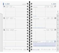 BRUNNEN Agenda semainier de rechange modèle 756 2024 Planning Hebdomadaire 2 pages = 1 semaine Taille de la feuille 8,7 x 15,3 cm Blanc