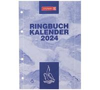 BRUNNEN Agenda semainier de rechange modèle 796 2024 2 pages = 1 semaine Taille de la feuille 14,8 x 20,8 cm Blanc