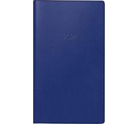 BRUNNEN Agenda semainier modèle 755 2024 2 pages = 1 semaine transversale Taille des feuilles 8,7 x 15,3 cm Bleu foncé
