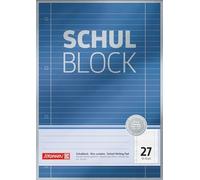 BRUNNEN Bloc-notes premium - Format A4 - Linéature 27-50 feuilles - Bleu