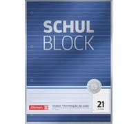 Brunnen Bloc Premium « Bloc scolaire » A4 Bleu