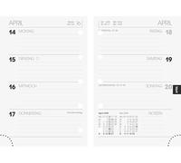 BRUNNEN Calendrier hebdomadaire de rechange, modèle 723 2026, 76 x 112 mm