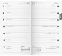 BRUNNEN Calendrier hebdomadaire de rechange, modèle 758 2026, 87 × 153 mm, carton, blanc