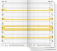 BRUNNEN Calendrier mensuel de rechange, modèle 746 (2025), 2 pages = 1 mois, format A6