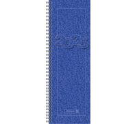 BRUNNEN Carnet de notes modèle 783 (2025), Planificateur Hebdomadaire, 2 pages = 1 semaine, 108 x 297 mm, 128 pages, avec couverture en carton, bleu