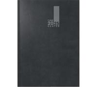 BRUNNEN TimeCenter 725 Agenda 2025, 2 pages = 1 semaine, format A5, 352 pages, avec couverture baladek, noir