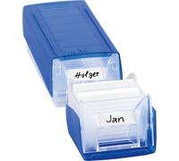 Brunnen Twinboxx 102058534 Boîte à fiches (pour fiches A8, remplie de 100 fiches lignées) Bleu