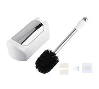 Brushe de Toilette et Support de Rangement Ensemble fixé au Mur en Acier Inoxydable WC nettoyant de Salle de Bains Compact Outil de Nettoyage pour la Maison Salle de Bains Toilette(Blanc)