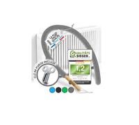 BRUSHYZ Brosse Radiateur 115cm I Plumeau Radiateur I Goupillon Radiateur | Réduire les Coûts de Chauffage I Air Plus Sain I Flexible et Lavable I Pour Ailettes & Espaces Étroits I e Purge Incluse