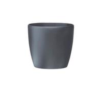 Elho - Pot de fleurs Brussels Rund 18 - Anthracite - Intérieur - Ø 18.3 x H 16.8 cm