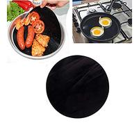 Brussels08 Tapis de cuisson professionnel pour four à micro-ondes - 24 cm - Cercles de cuisson en papier - Anti-adhésif - Rond - Noir