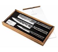 Brute Set De Couteaux 3pcs, Couteau Chef + Couperet + Couteau Menager - Forged