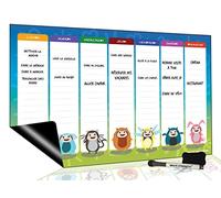 Brute Strength - Calendrier mensuel magnétique - Blanc - A3 | Calendrier mensuel magnétique effaçable pour réfrigérateur; pour rendez-vous, tâches et organisation familiale