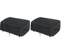 bruwaa Housse de Protection pour Plancha,Dimension 80x60x25 cm,Imperméable, Anti-UV, Noir,Housse Plancha Universelle | Gazinière | Barbecue d’Extérieur (Lot de 2)
