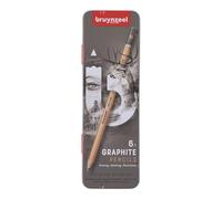 Bruynzeel Expression Lot de 6 crayons en graphite avec noyau solide de haute qualité et équilibre parfait de la dureté