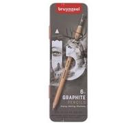Bruynzeel Expression Lot de 6 crayons en graphite avec noyau solide de haute qualité et équilibre parfait de la dureté