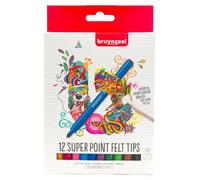 Bruynzeel - Set de marqueurs de couleur Teens Superpoint, 12 couleurs | 6 pièces