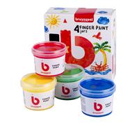 BRUYNZEEL Set de peinture au doigt à base d'eau | 4 x 85 ml