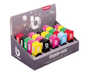 Bruynzeel Teen Combo 2 en 1 Aiguiseur de canister et gomme, set de 25 pièces